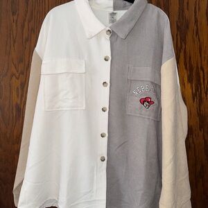 Heavy Nebraska Colorblock Button-Up Shirt